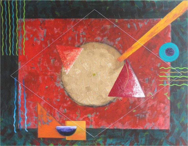 Archana Bansal Still Revolving Life Acrylic on Canvas 48 x 60 Inches 2011