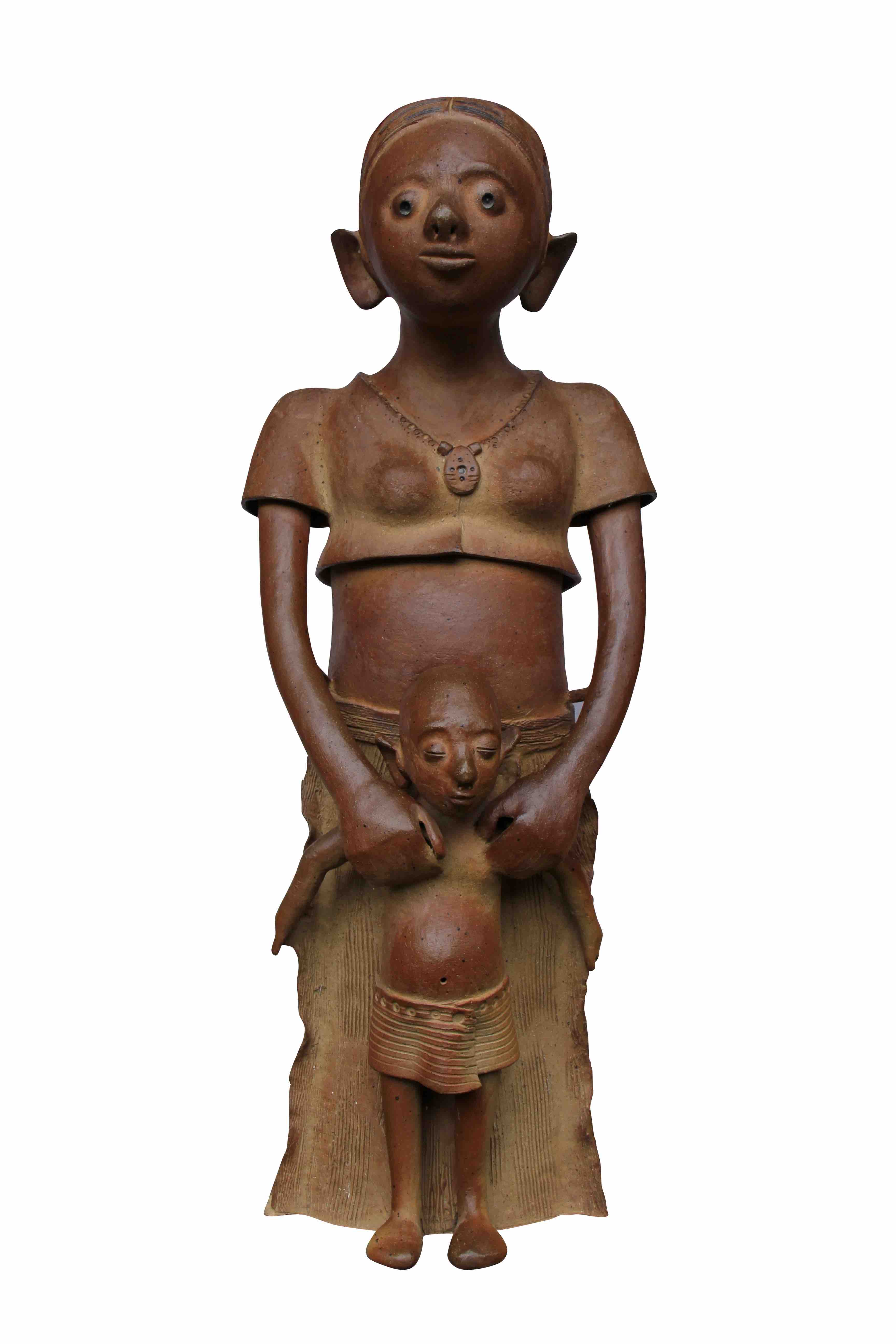 G Reghu Mother and child 5 Ceramic